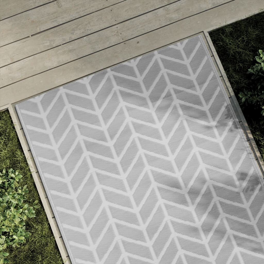 vidaXL Килим за открито ARAKIL сив 120x180 см PP