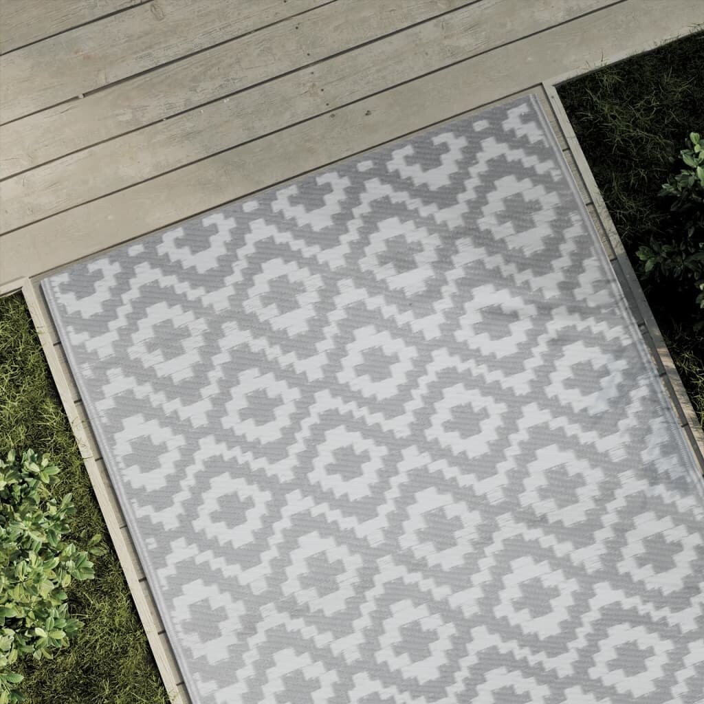 vidaXL Килим за открито ARAKIL сив 120x180 см PP