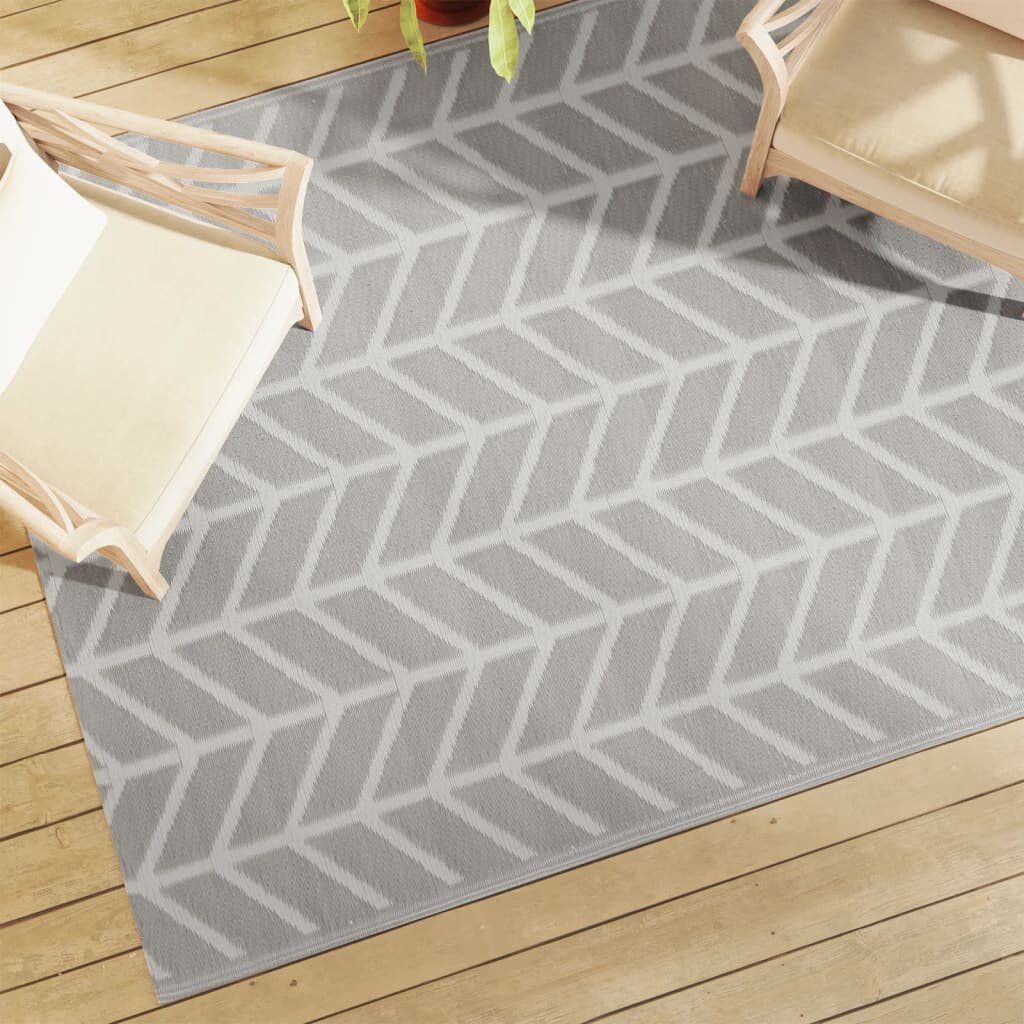 vidaXL Килим за открито ARAKIL сив 160x230 см PP