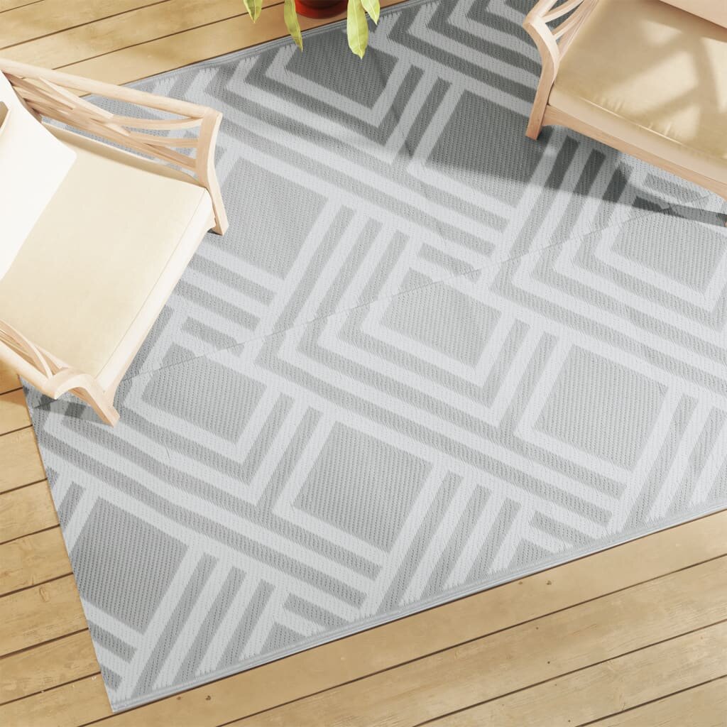 vidaXL Килим за открито ARAKIL сив 160x230 см PP