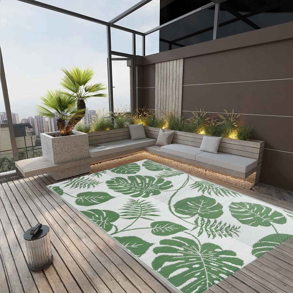 vidaXL Килим за открито ARAKIL зелен 190x290 см PP