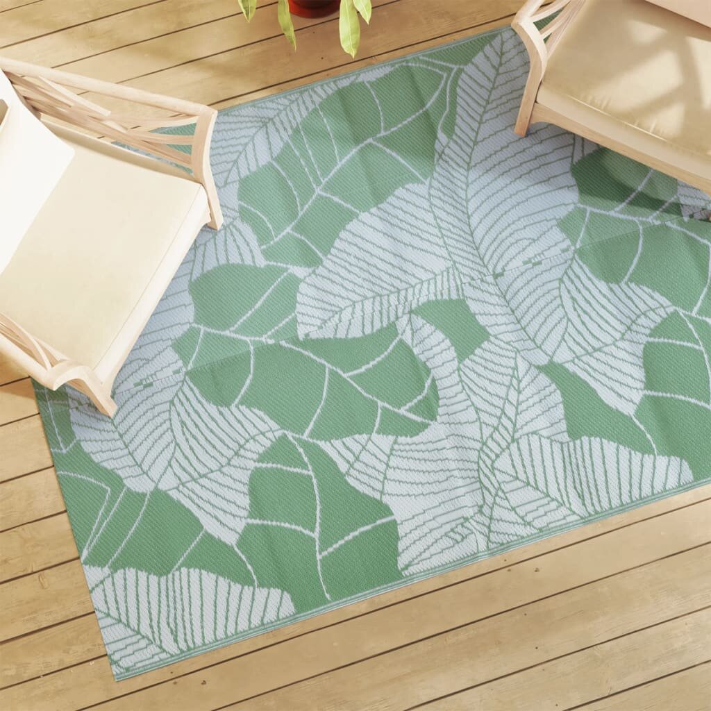 vidaXL Килим за открито ARAKIL зелено 140x200 см PP
