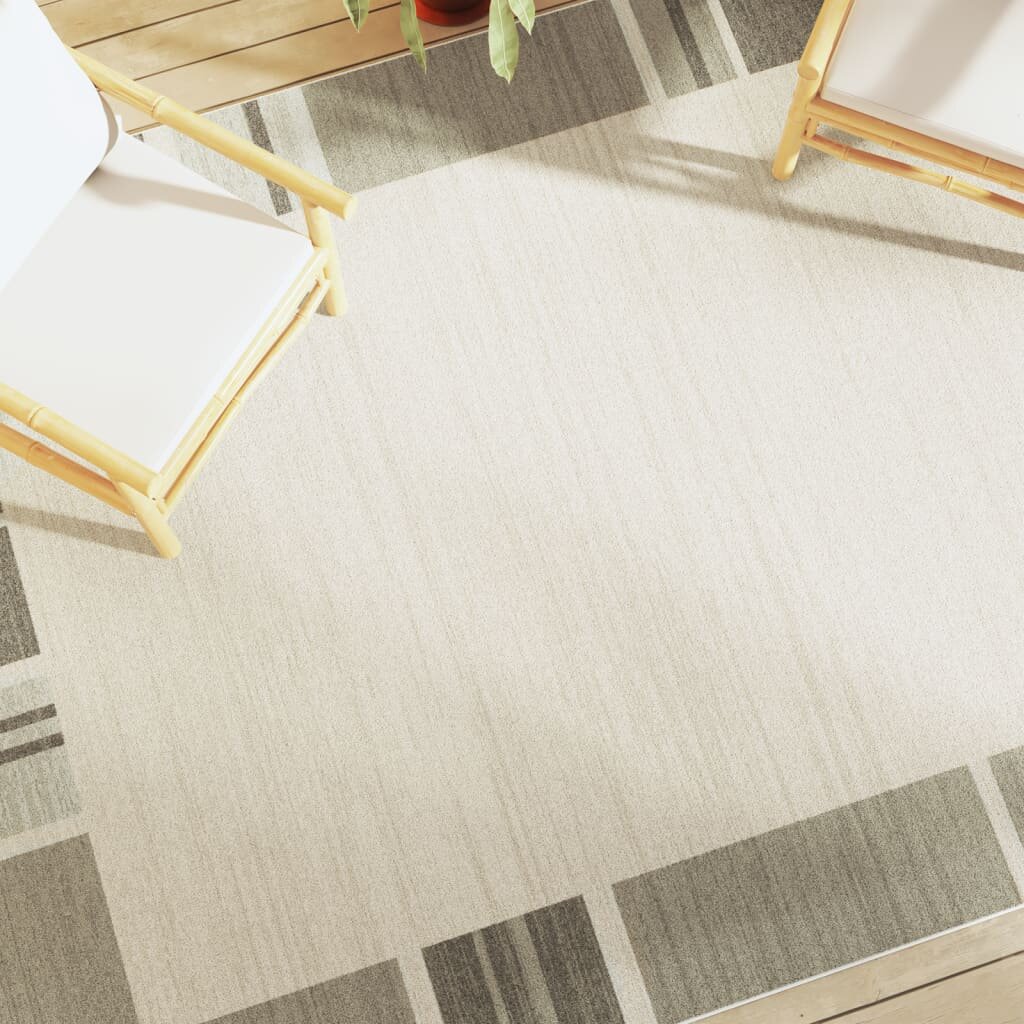 vidaXL Килим за открито и закрито къс косъм шарен 190x300 см