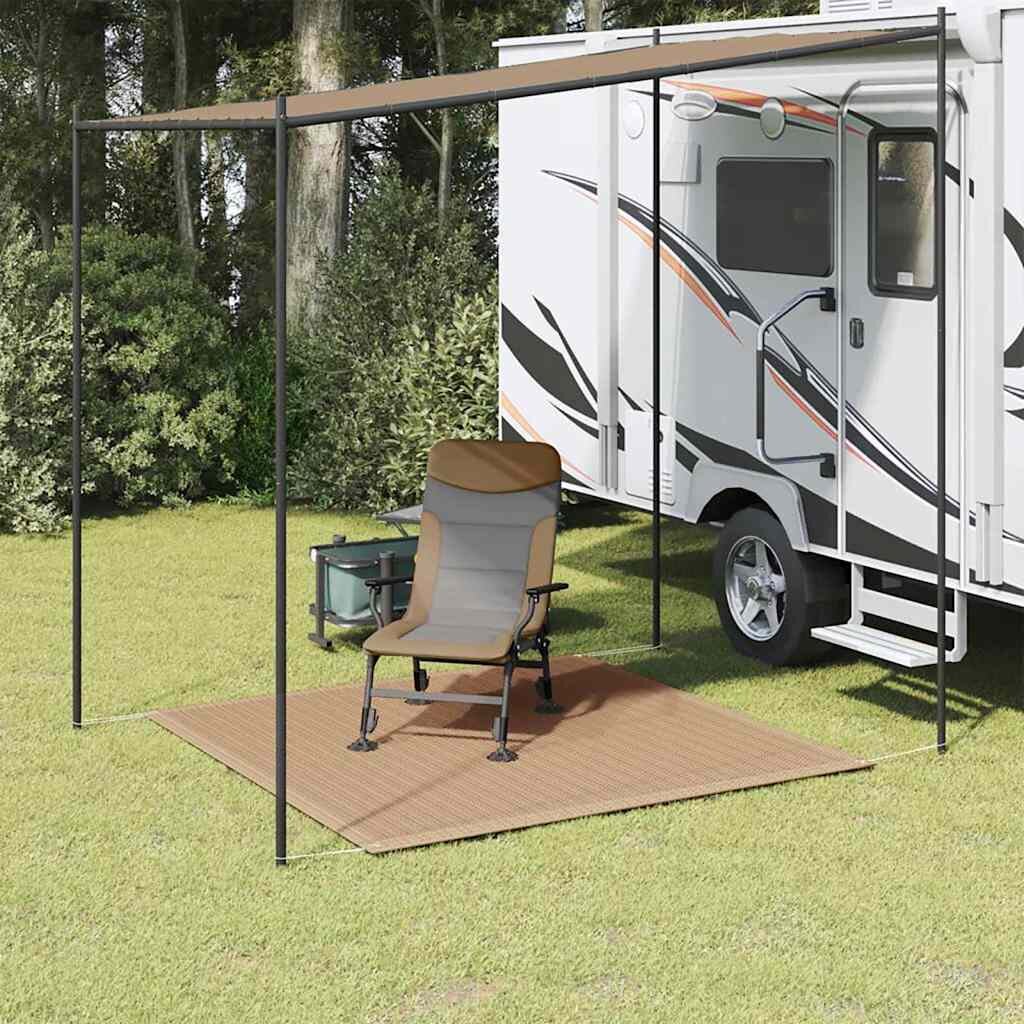 vidaXL Килим за палатка 200x200 см таупе