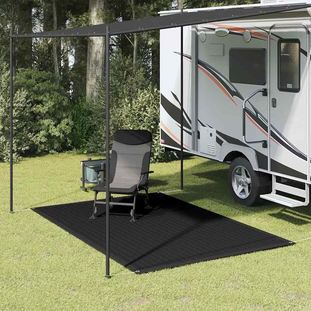 vidaXL Килим за палатка 200x300 см черен
