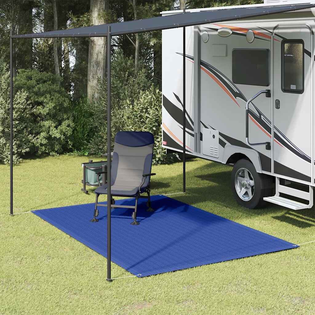vidaXL Килим за палатка 200x300 см син HDPE