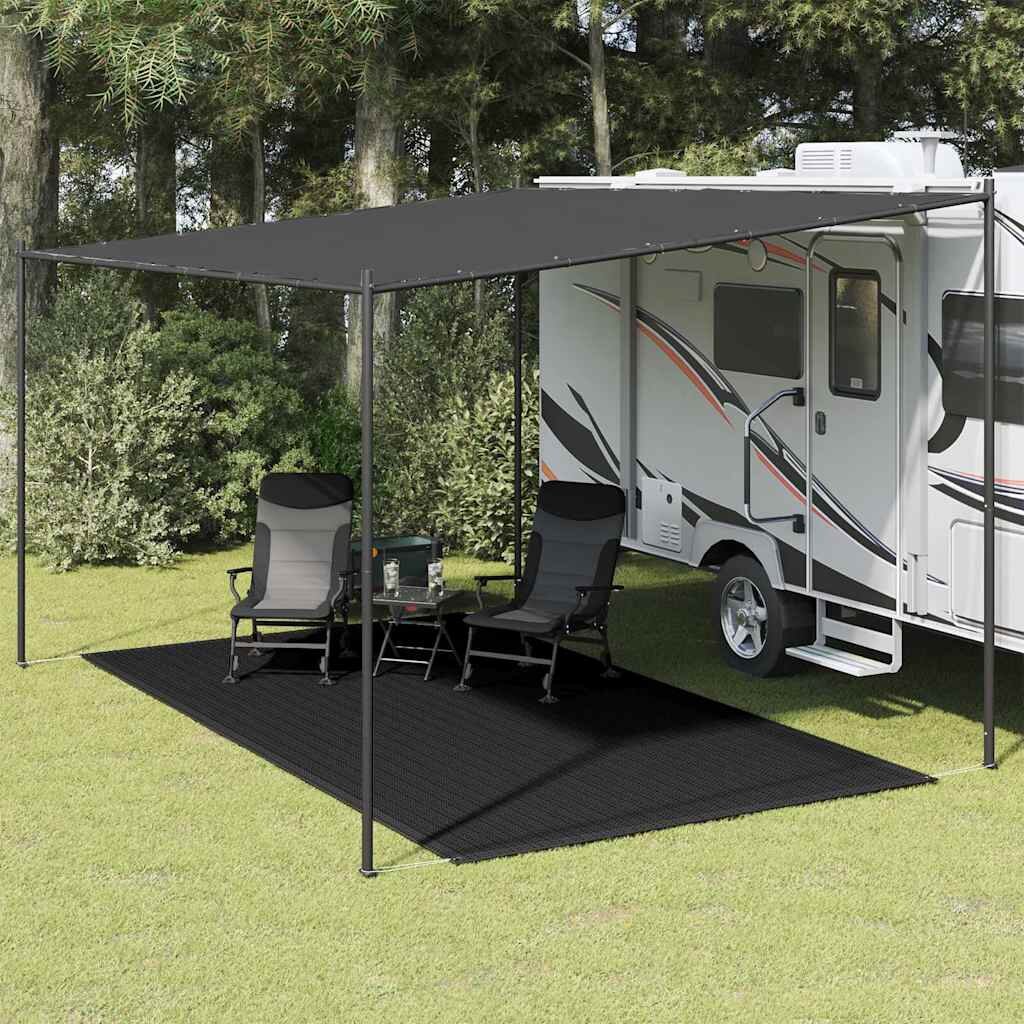 vidaXL Килим за палатка 200x400 см черен