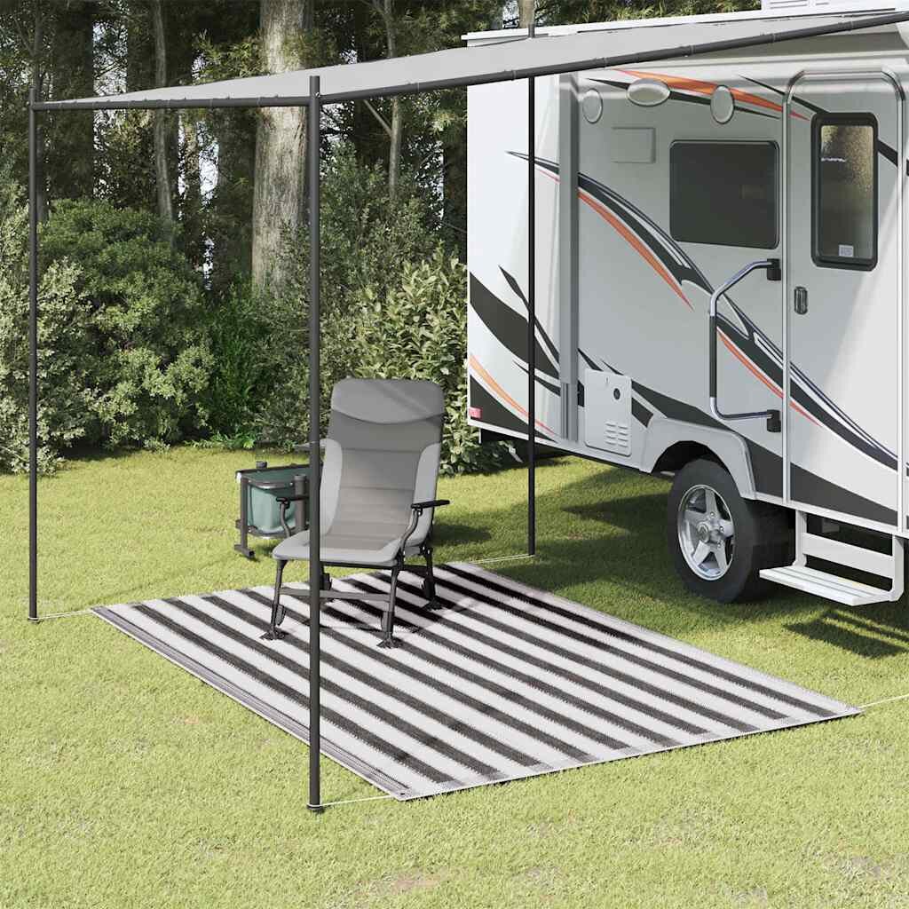 vidaXL Килим за палатка 250x200 см антрацит и бяло
