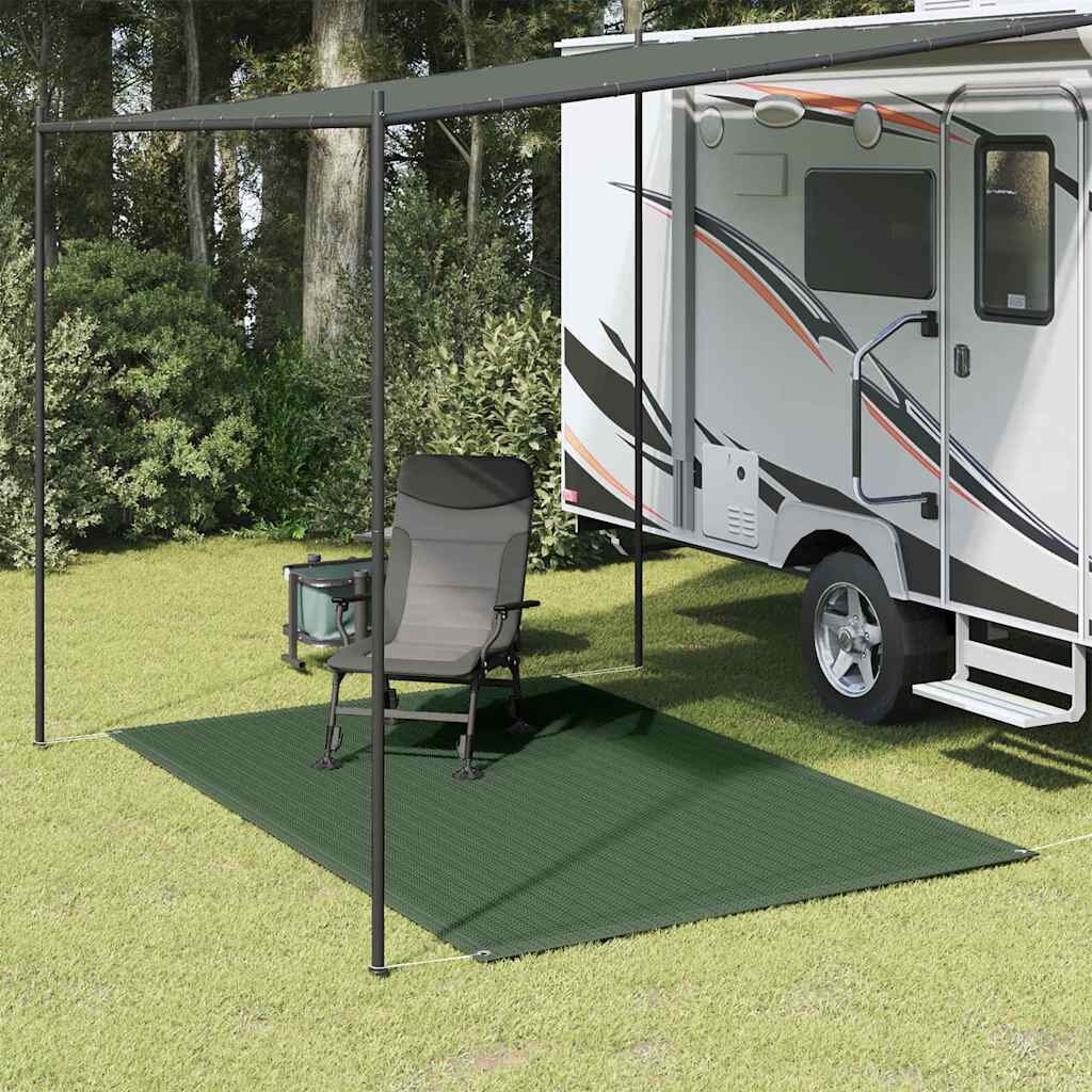 vidaXL Килим за палатка 250x200 см HDPE зелен