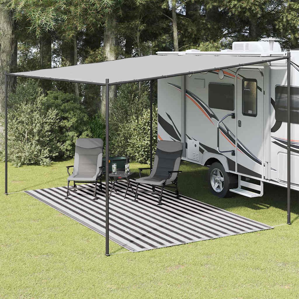 vidaXL Килим за палатка 250x400 см антрацит и бяло