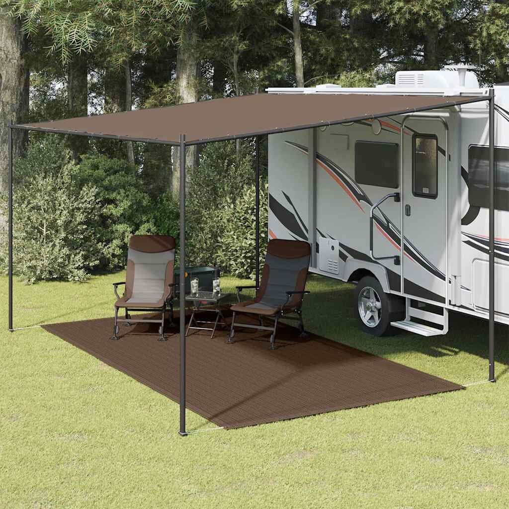 vidaXL Килим за палатка 250x400 см кафяв