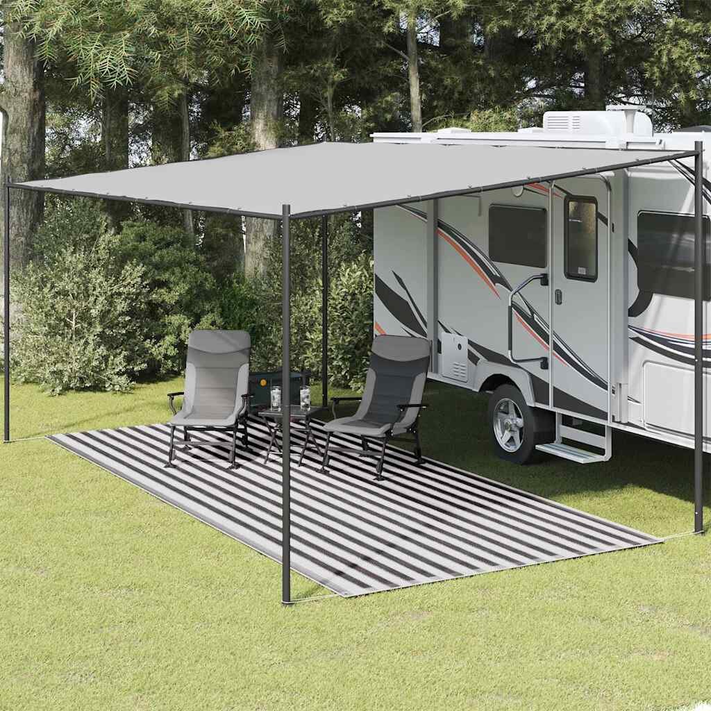 vidaXL Килим за палатка 250x550 см антрацит и бяло