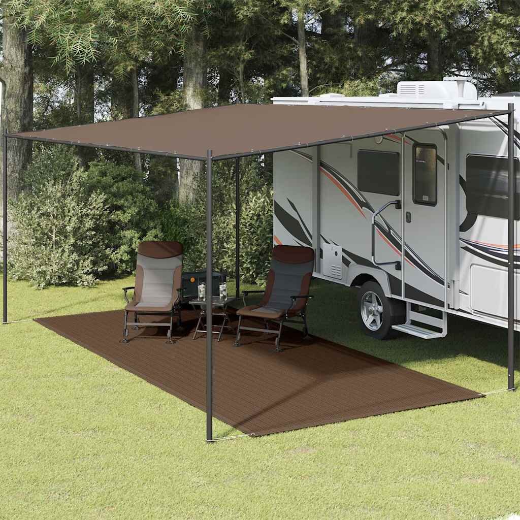 vidaXL Килим за палатка 250x550 см кафяв