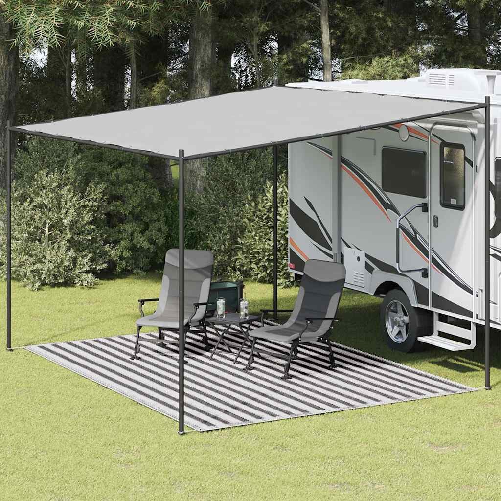 vidaXL Килим за палатка 300x400 см антрацит и бяло