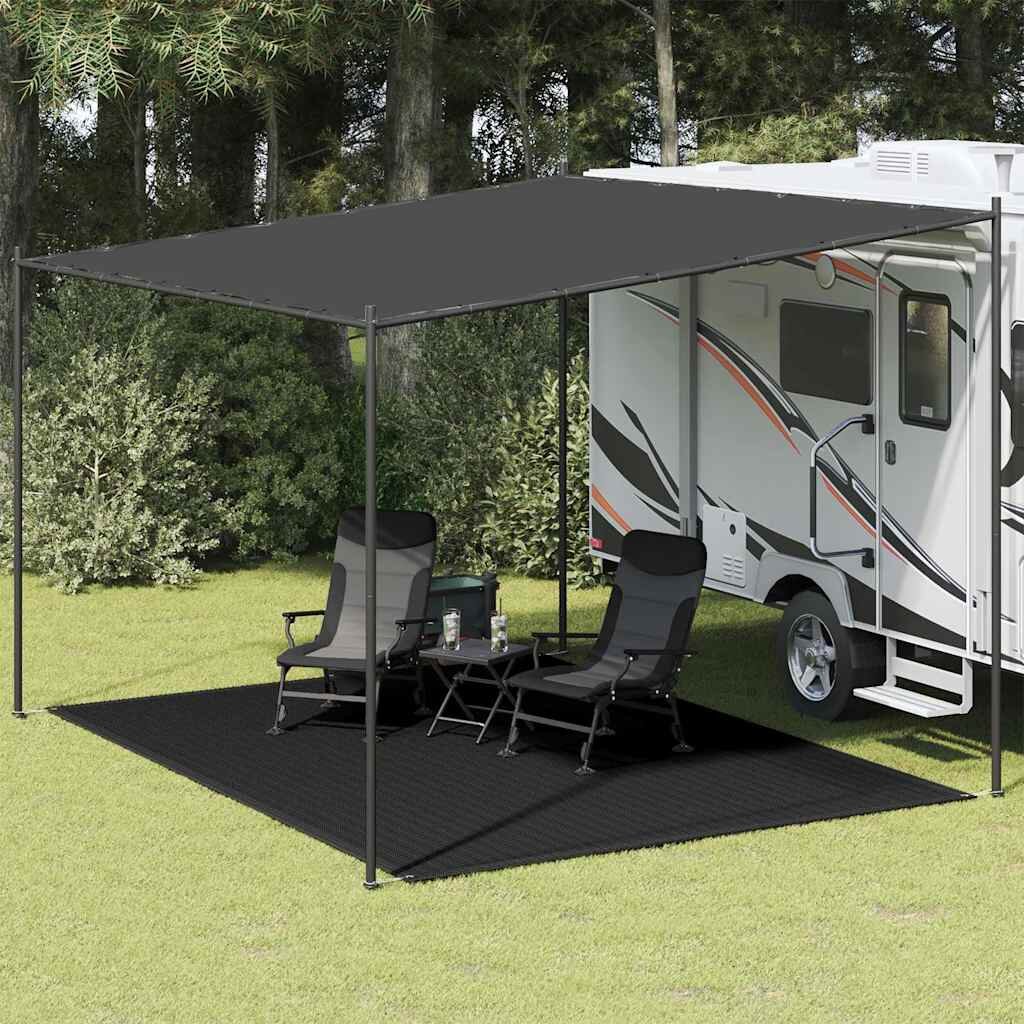 vidaXL Килим за палатка 300x400 см черен