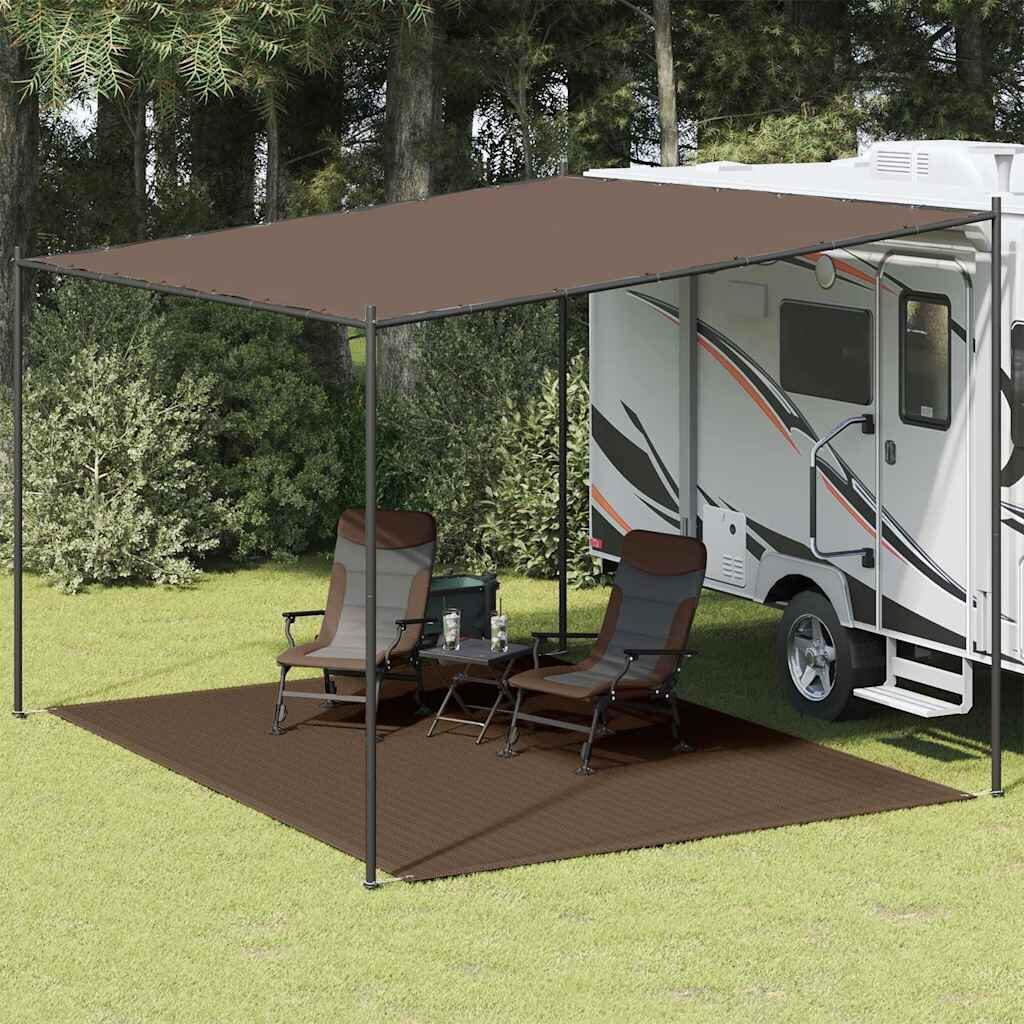 vidaXL Килим за палатка 300x400 см кафяв