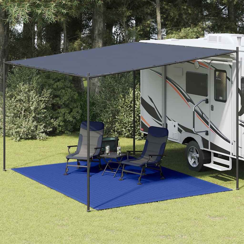 vidaXL Килим за палатка 300x400 см син HDPE