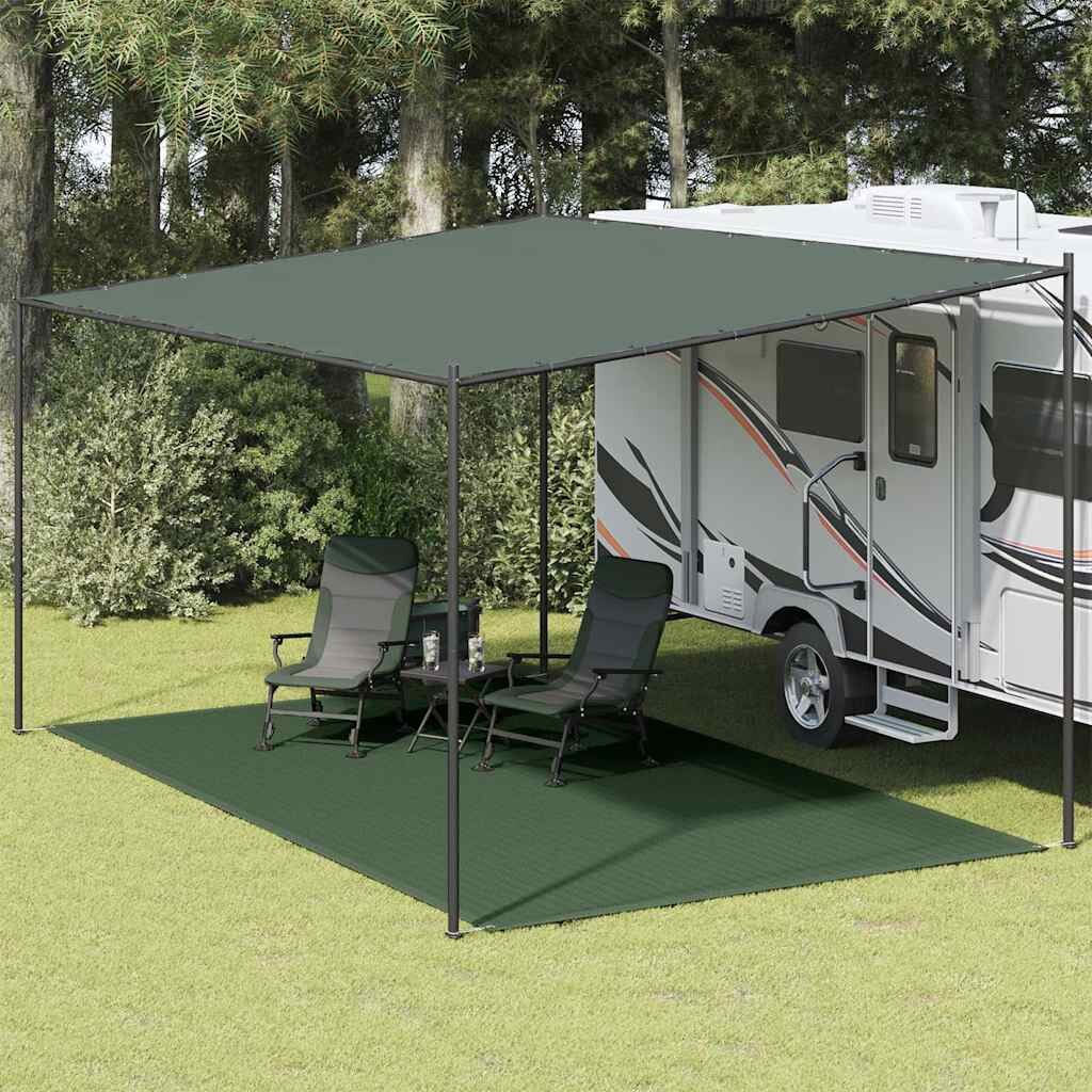 vidaXL Килим за палатка 300x500 см HDPE зелен