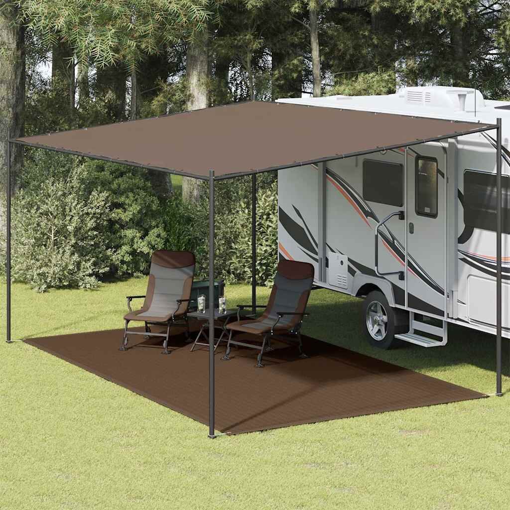 vidaXL Килим за палатка 300x500 см кафяв