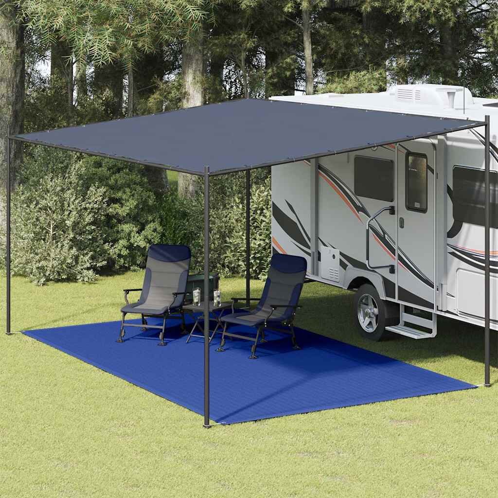 vidaXL Килим за палатка 300x500 см син HDPE