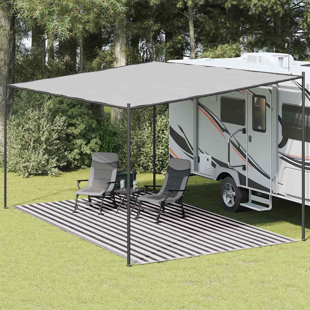 vidaXL Килим за палатка 300x600 см антрацит и бяло