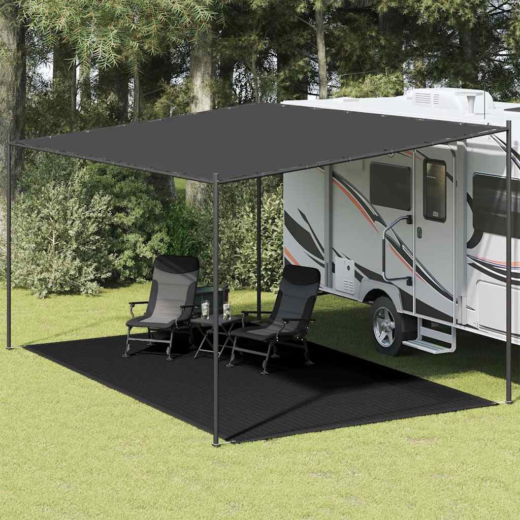 vidaXL Килим за палатка 300x600 см черен
