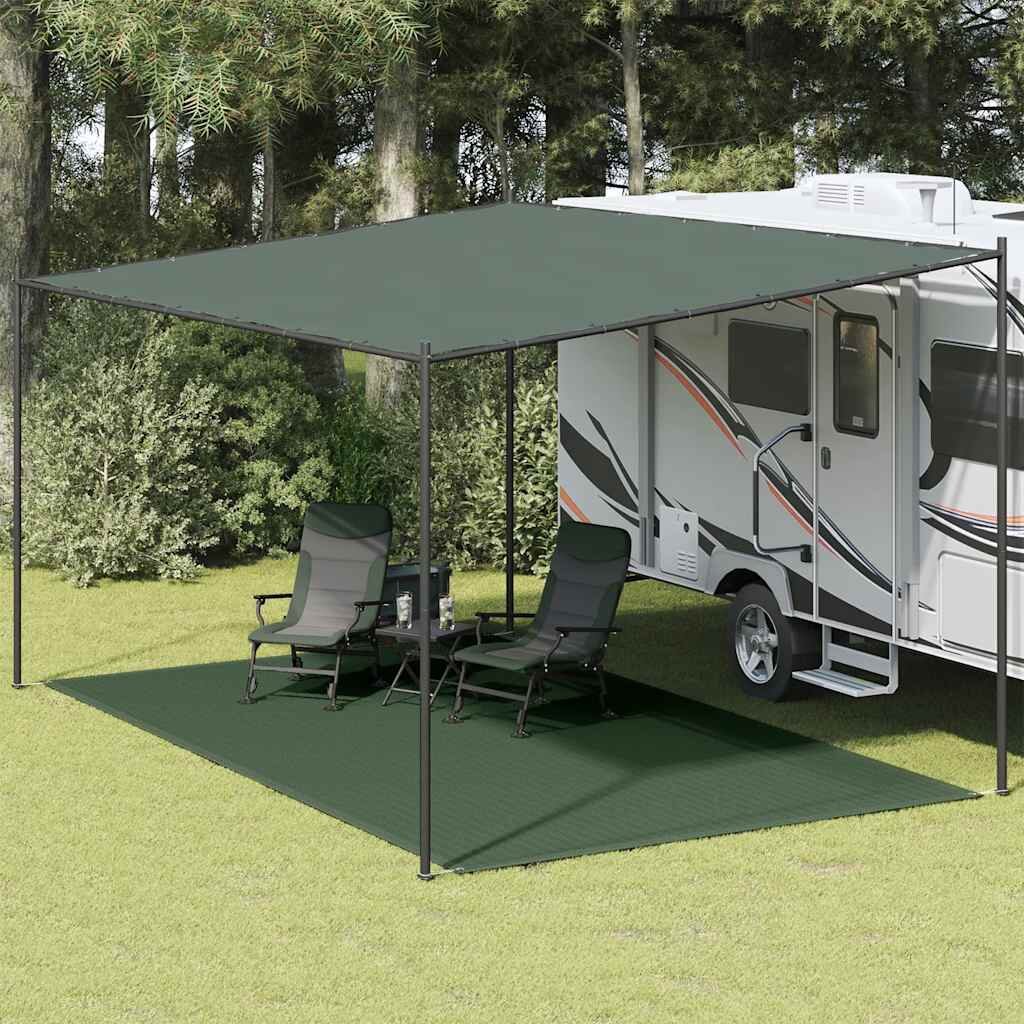vidaXL Килим за палатка 300x600 см HDPE зелен
