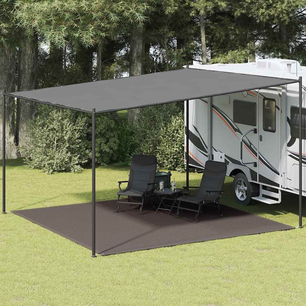 vidaXL Килим за палатка 400x400 см антрацит