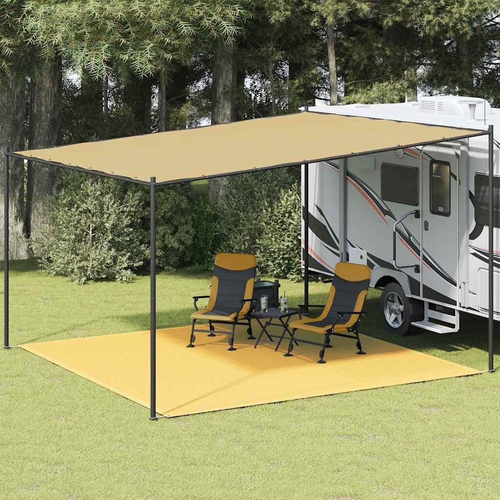vidaXL Килим за палатка 400x400 см бежов