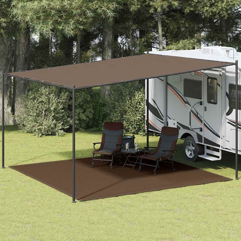 vidaXL Килим за палатка 400x400 см кафяв