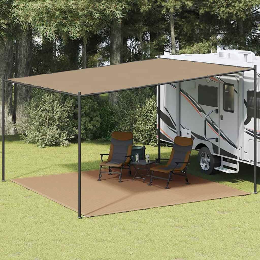 vidaXL Килим за палатка 400x400 см таупе