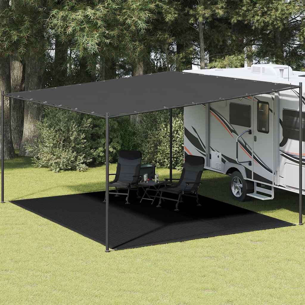 vidaXL Килим за палатка 400x500 см черен