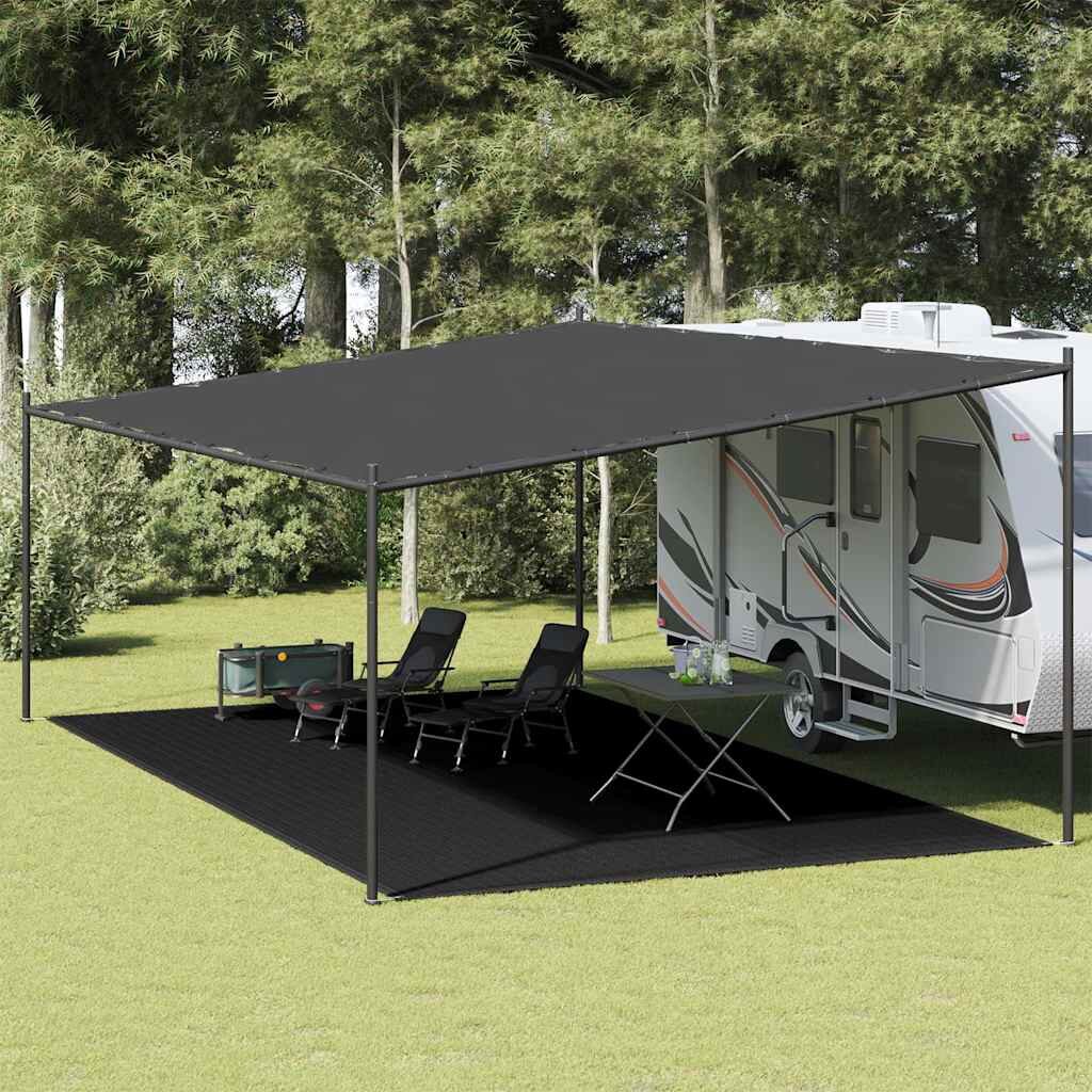 vidaXL Килим за палатка 400x600 см черен