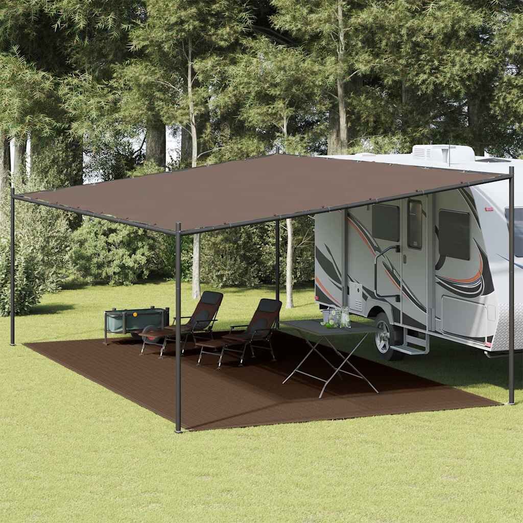 vidaXL Килим за палатка 400x600 см кафяв