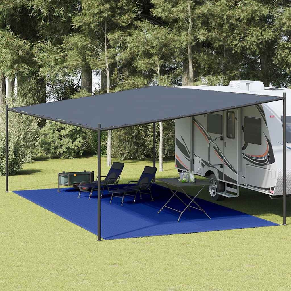 vidaXL Килим за палатка 400x600 см син HDPE
