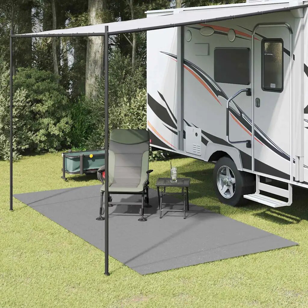 vidaXL Килим за палатка Антрацит 200 x 200 cm Полиестер