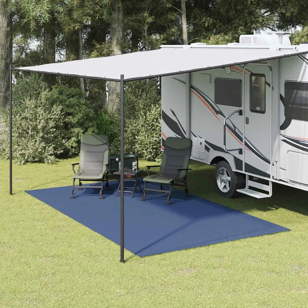 vidaXL Килим за палатка Синьо 200 x 200 cm Полиестер