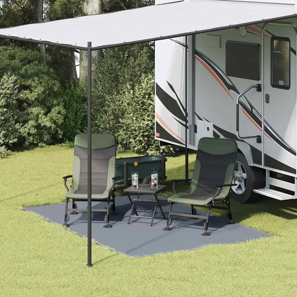 vidaXL Килим за палатка Синьо и сиво 300 x 200 cm Полиетилен