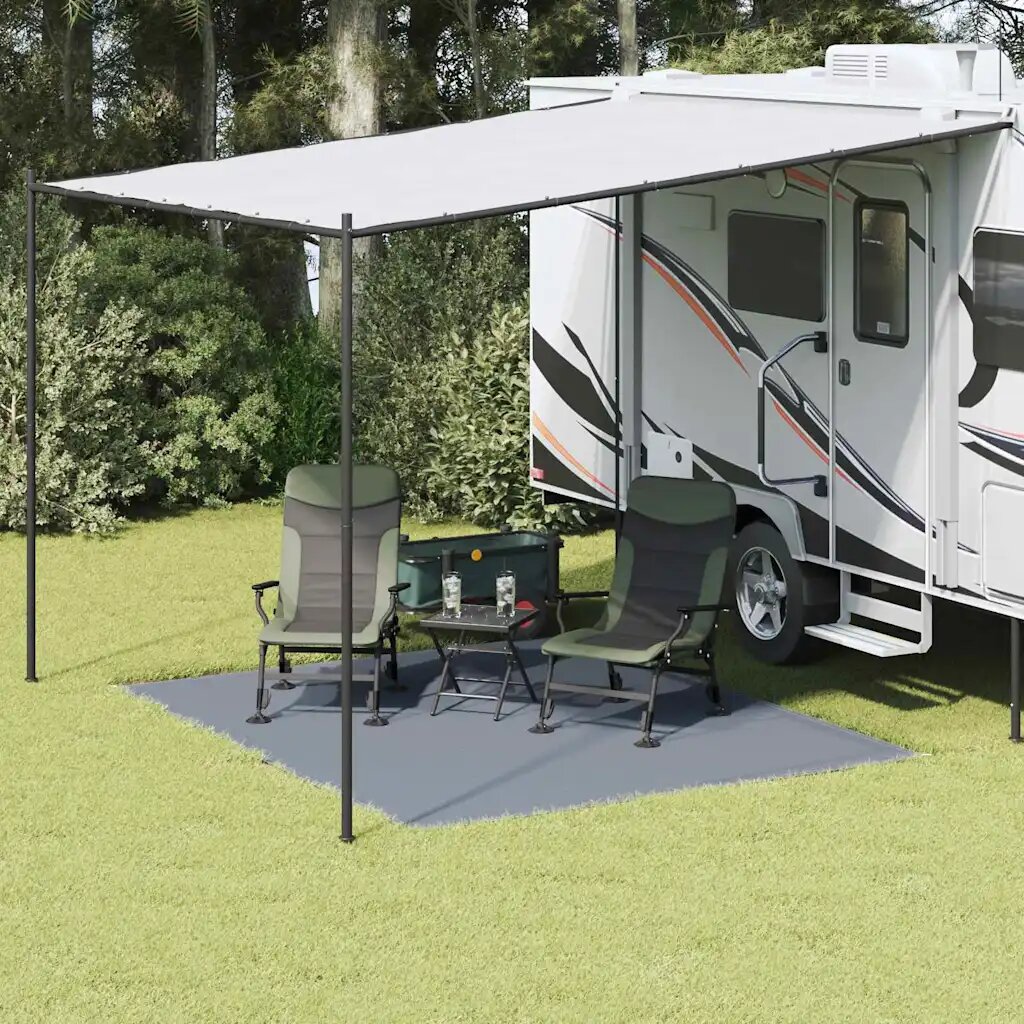 vidaXL Килим за палатка Синьо и сиво 300 x 250 cm Полиетилен