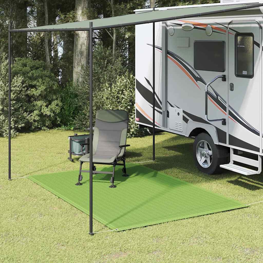vidaXL Килим за палатка светлозелен 200x300 см HDPE