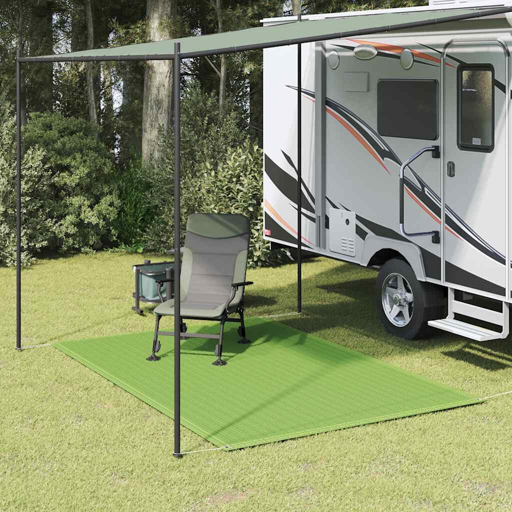 vidaXL Килим за палатка светлозелен 250x200 см HDPE