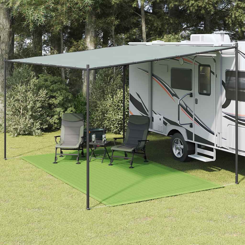 vidaXL Килим за палатка светлозелен 250x400 см HDPE