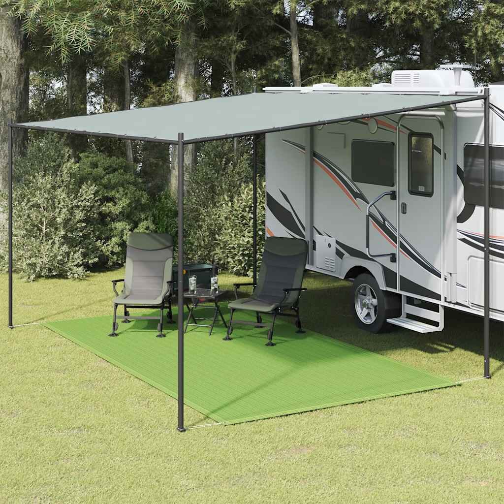 vidaXL Килим за палатка светлозелен 250x450 см HDPE