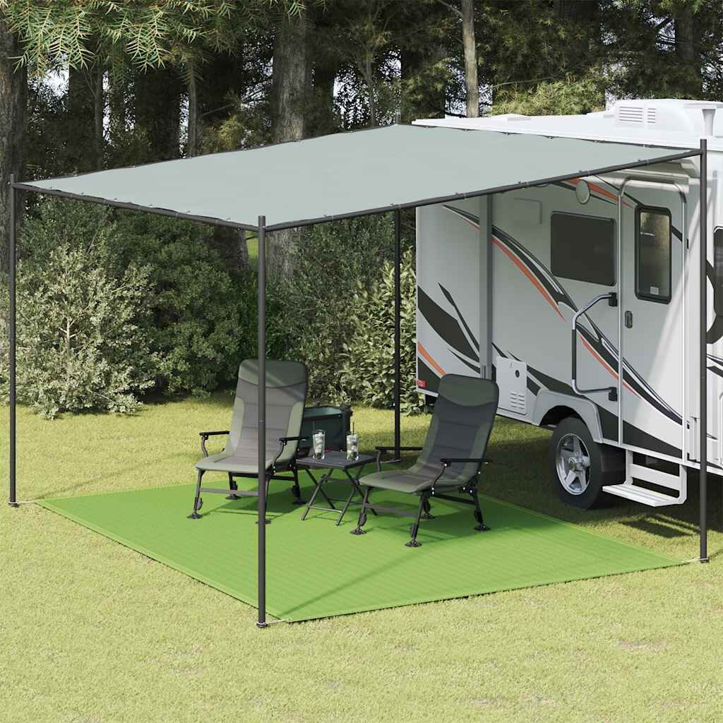 vidaXL Килим за палатка светлозелен 300x400 см HDPE
