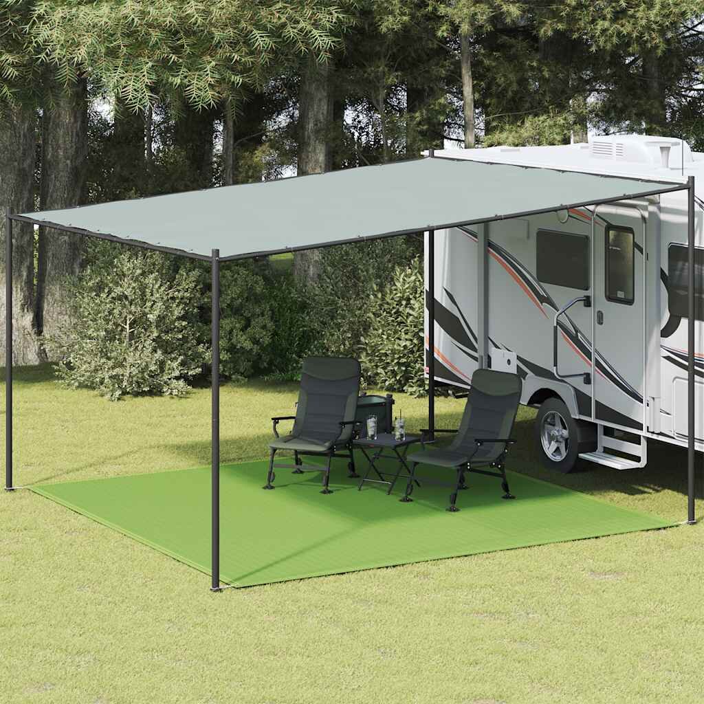 vidaXL Килим за палатка светлозелен 400x400 см HDPE