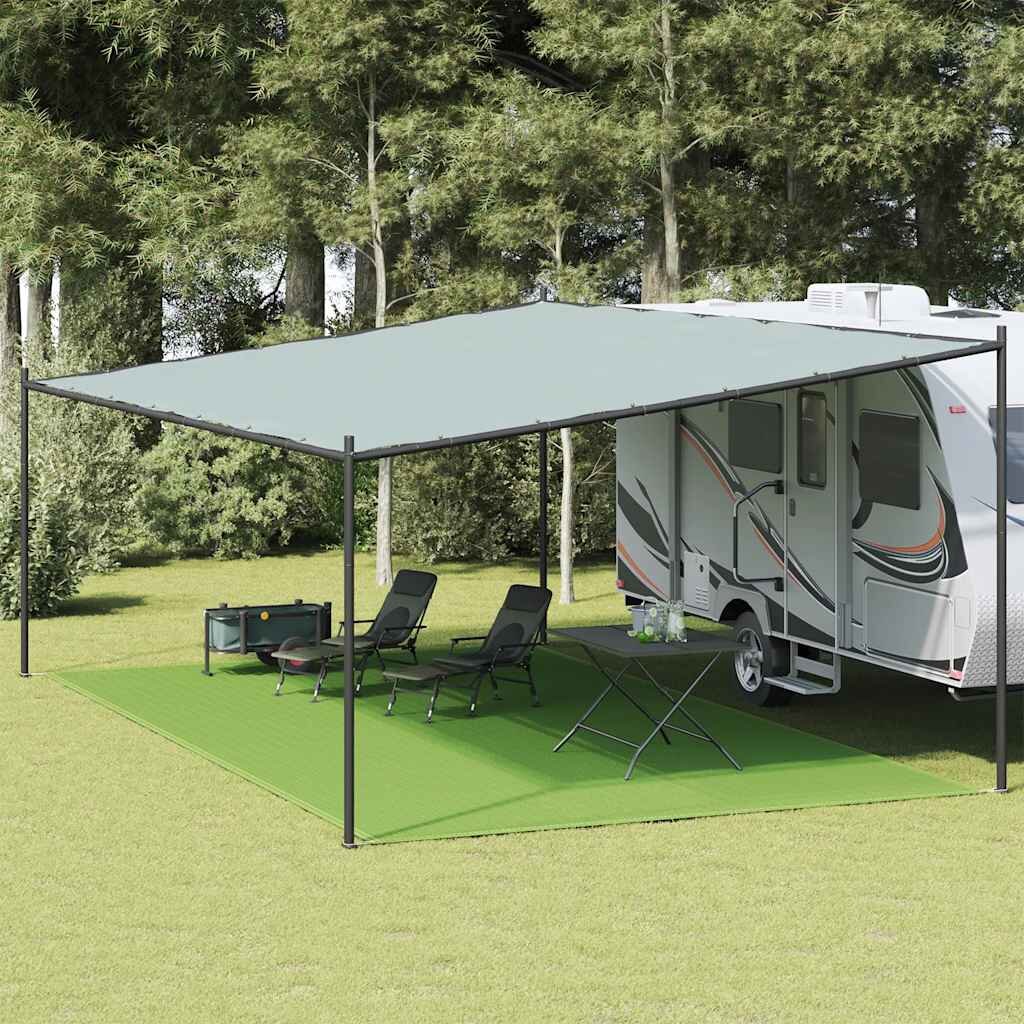 vidaXL Килим за палатка светлозелен 400x600 см HDPE
