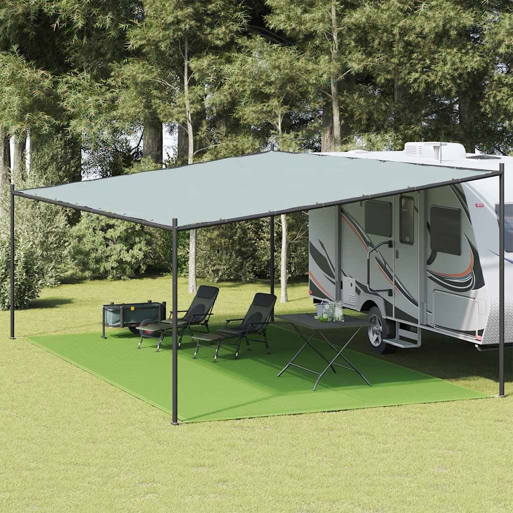 vidaXL Килим за палатка светлозелен 400x800 см HDPE