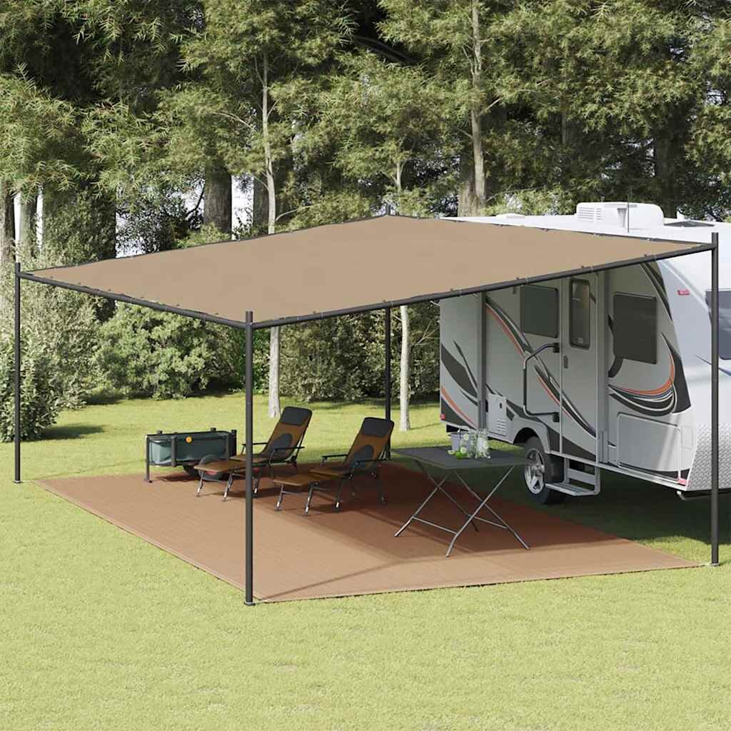 vidaXL Килим за палатка таупе 400x700 см HDPE