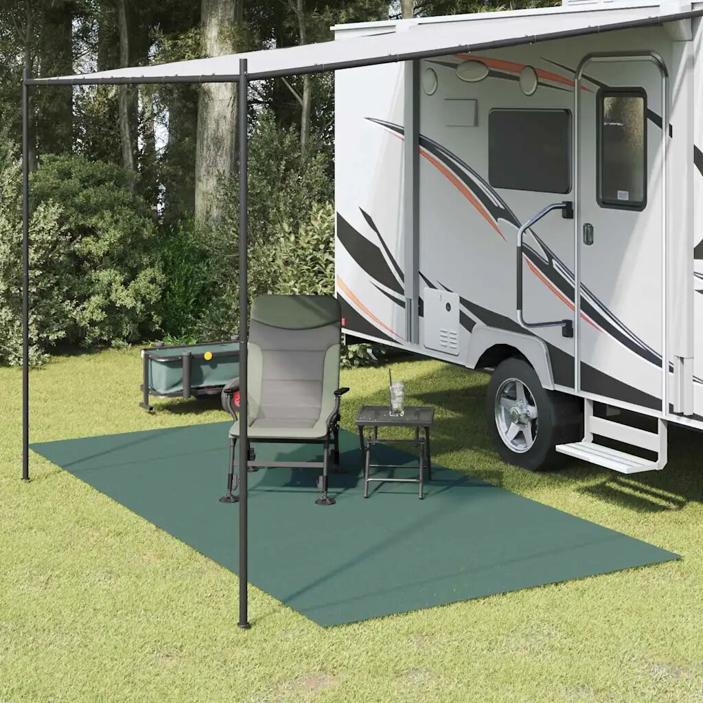 vidaXL Килим за палатка Зелен 300 x 200 cm Полиестер