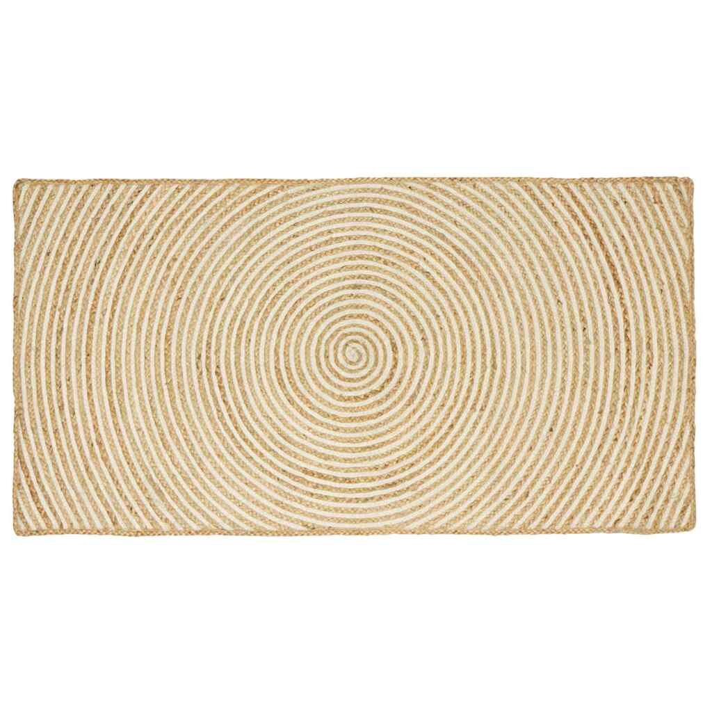 vidaXL Килим за площ Бяло 100 x 200 cm юта